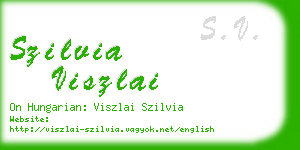 szilvia viszlai business card